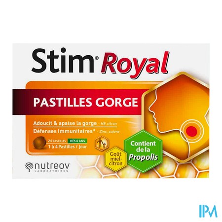 produit NUTREOV STIM ROYAL PASTILLES GORGE BIO 24