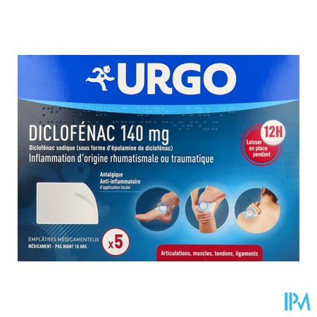 vignette DICLOFENAC 140MG URGO EMPLATRE 5