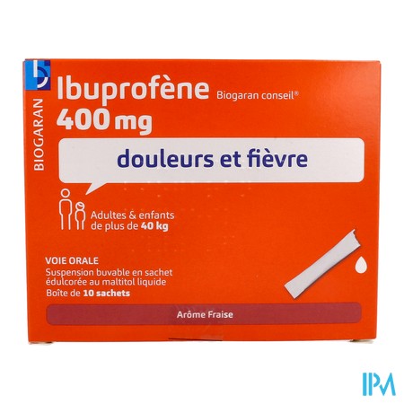 vignette IBUPROFENE BGC 400MG BUV SAC10