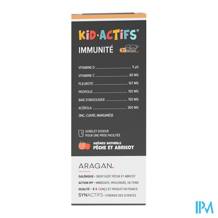 produit ARAGAN KIDACTIFS IMMUNACTIFS FL125ML