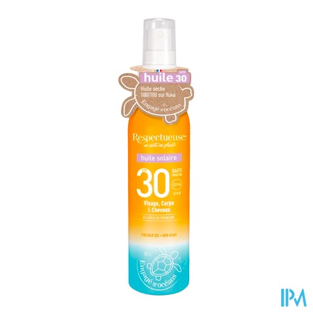 vignette RESPECTUEUSE SOLAIRE SPF30 HUILE 100ML