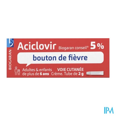 vignette ACICLOVIR 5% BIOG CONS CR TUB 2G