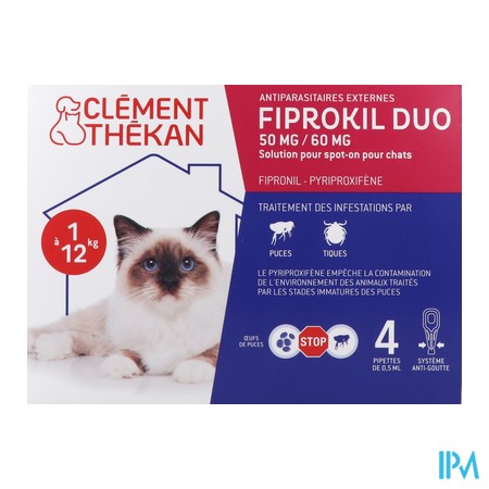 vignette CLEM/THEK FIPROKIL DUO CHAT 4