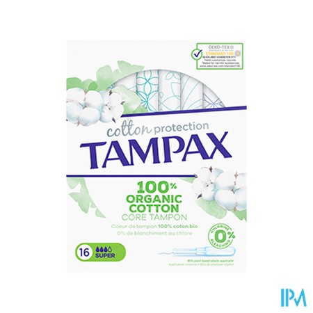 vignette TAMPON TAMPAX  BIO COTT SUPER 16