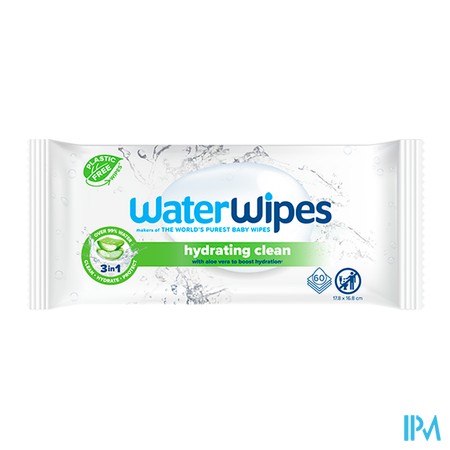vignette WATERWIPES LINGETTES COMP HYDR ALOE V 60