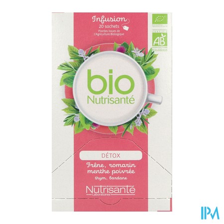 produit NUTRISANTE INFUSION DETOX 20SACHETS