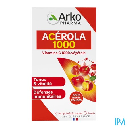 produit AZINC NATUREL ACEROLA 1000 VIT C CPR30