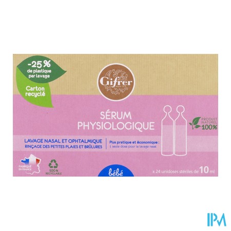 produit GIFRER SERUM PHYSIOLOGIQUE 24X10ML