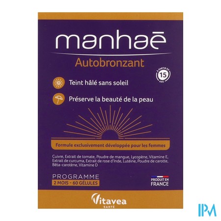 vignette MANHAE AUTOBRONZANT 60 GELULES