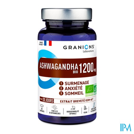 produit GRANIONS STRESS ASHWAGANDHA CPR60