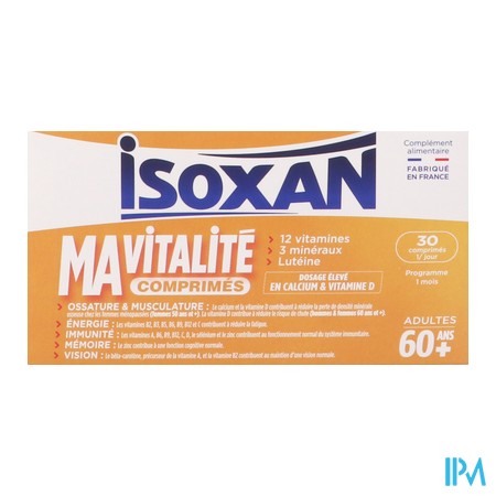 vignette ISOXAN MA VITALITE 60+ CPR 30