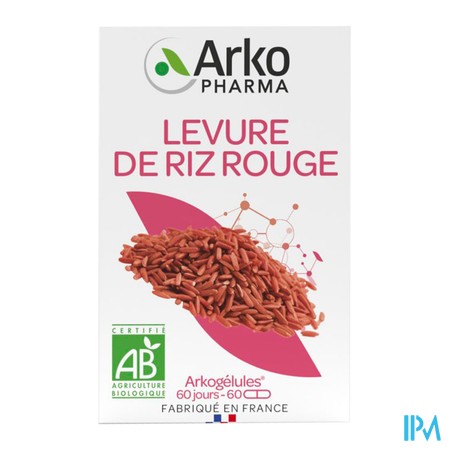 produit ARKOGELULES LEVURE DE RIZ RGE BIO 60 GEL