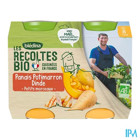 vignette BLEDINA RECOLTES BIO PAN/POTIM/DIND2X200G