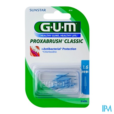 vignette GUM PROXABRUSH CLASSIC RECH 614 X6