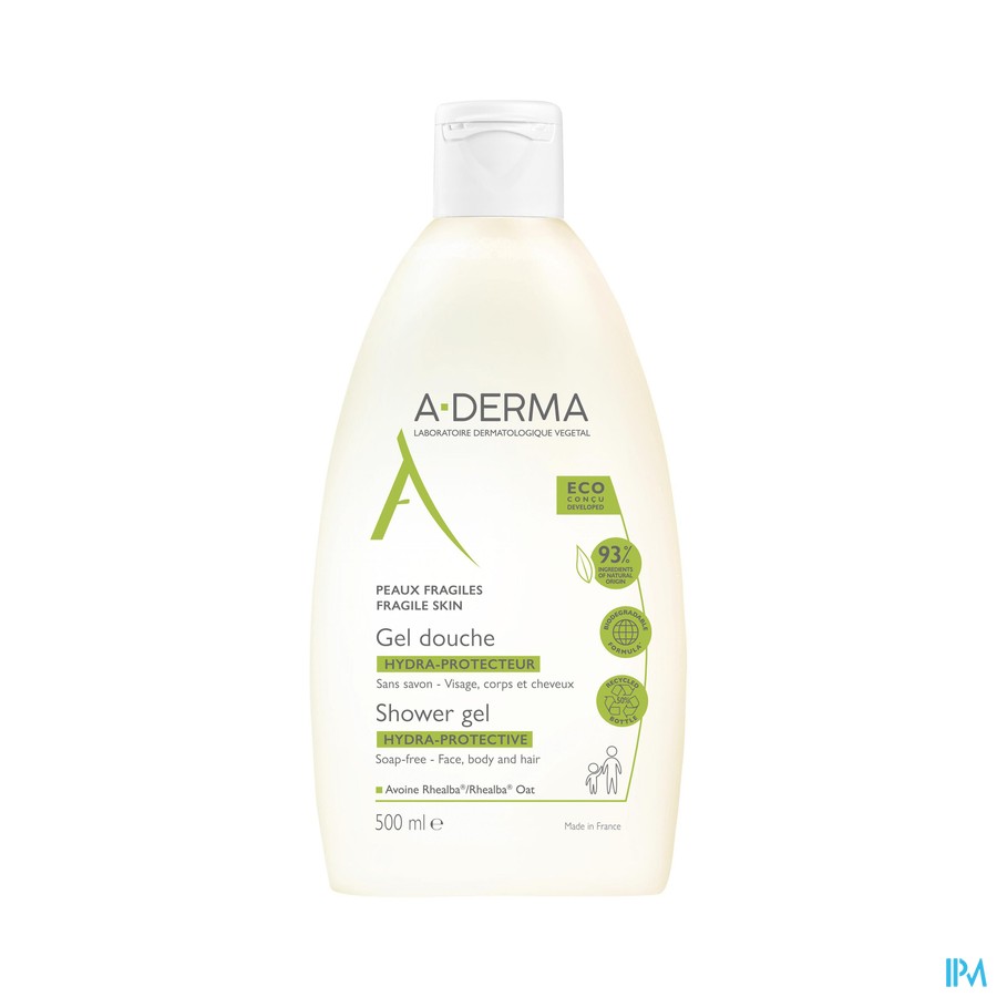 produit A-DERMA INDISP GEL DCH HYDRAP FL500ML