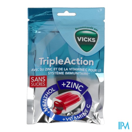 vignette VICKS BONBONS TRIPLE ACTION 72G