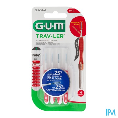 vignette GUM TRAVLER BROSSET 0,8MM 1314 X4