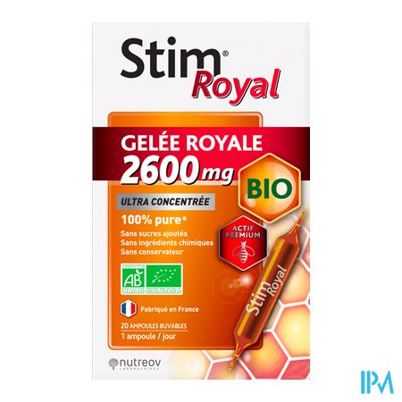 vignette STIM ROYAL GELEE ROYALE BIO 2600MG 20AMP