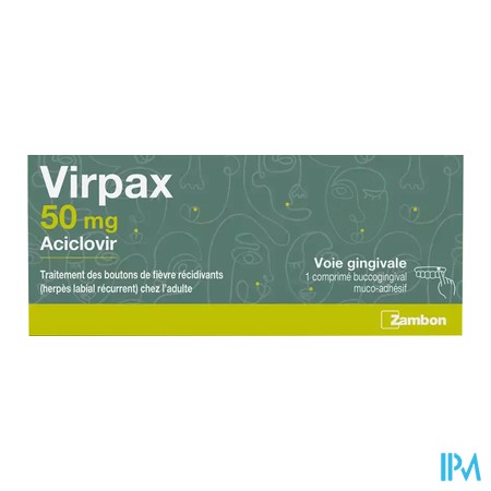 vignette VIRPAX 50MG CPR BUCCOGINGIVAL 1