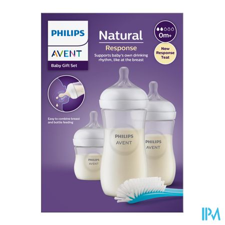 vignette AVENT COFFRET NAT RESPONSE 3 BIBS NEUTRE