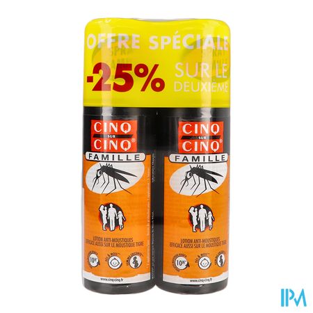 vignette CINQ SUR CINQ FAMILLE SPRAY 2X100ML PROMO
