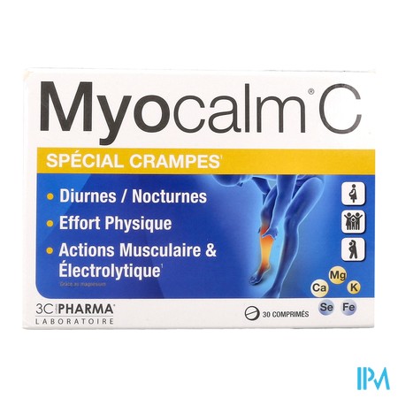 vignette 3C PHARMA MYOCALMC CRAMPES BTE30 CPR