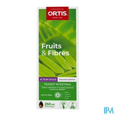 produit ORTIS FRUI&FIB ACTION DOUCE SIROP 250ML