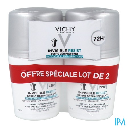 vignette VICHY DEO INVIS ROLLON 72H 50MLX2