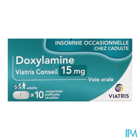 produit DOXYLAMINE 15MG MYL CONS CPR SEC10