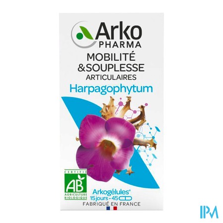 produit ARKOGELULES HARPAGOPHYTUM BIO FL45 GELU