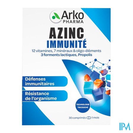 produit AZINC IMMUNITE 30COMPRIMES DES 15 ANS