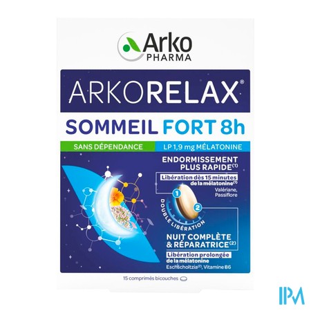 vignette ARKORELAX SOMMEIL FORT 8 HEURES - 15 COMP