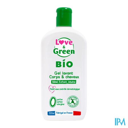 produit LOVE & GREEN GEL CORPS&CHEV BIO 500ML