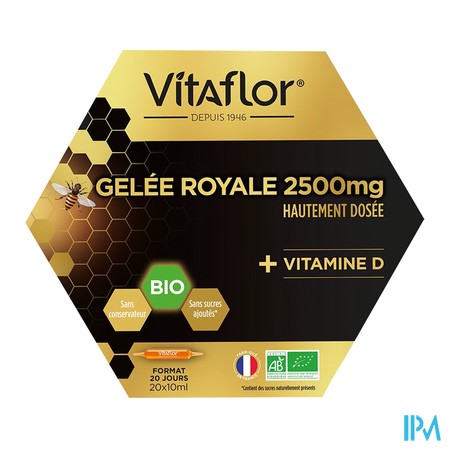vignette VITAFLOR GEL ROY BIO 2500MG+VIT D 20AMP