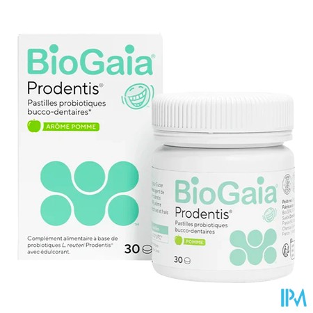 produit BIOGAIA PRODENTIS POMME 30 PASTILLES