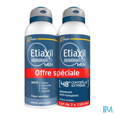 vignette ETIAXIL AEROSOL HOMME 72H 150ML LOT2