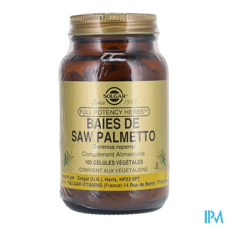 vignette SOLGAR SAW PALMETTO GELUL VEG 100