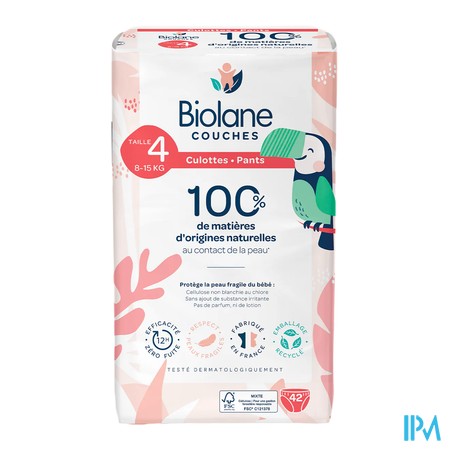 vignette BIOLANE CULOTTES ECOLOGIQUES TAILLE 4 X42