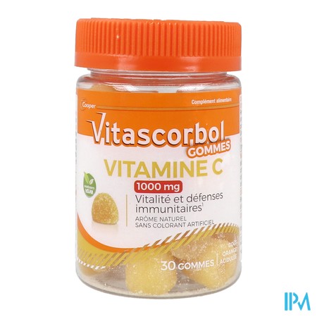 vignette VITASCORBOL GOMMES VITC 1000MG 30