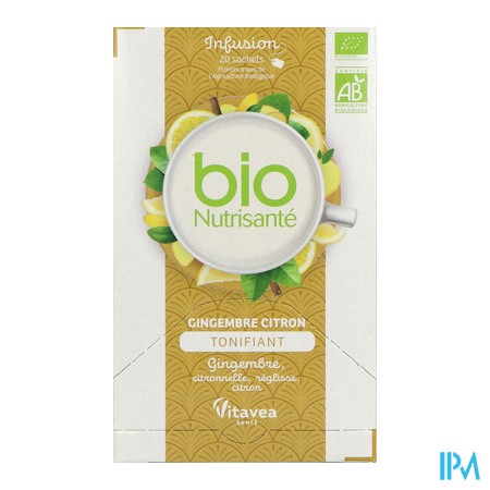 vignette NUTRISANTE BIO GINGEMB CITR TONIF 20SACH