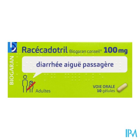 vignette RACECADOTRIL 100MG BGR CONS GEL 10