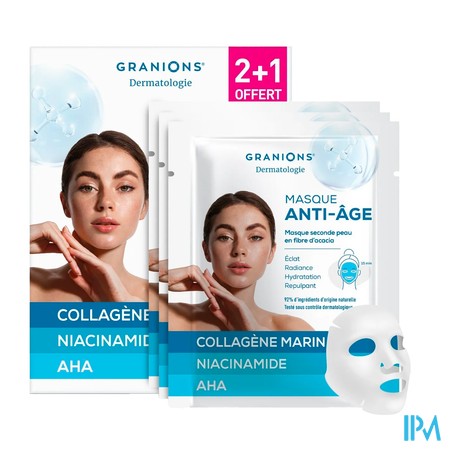 vignette GRANIONS MASQUE SECOND PEAU ANTI-AGE X3