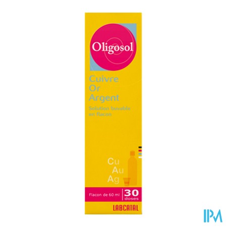 vignette OLIGOSOL CU OR AG FL 60ML