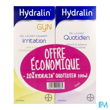 vignette HYDRALIN APAISA+GYN 2X200ML DUO