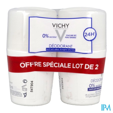 vignette VICHY DEOD S/ALU BILLE 50ML X2