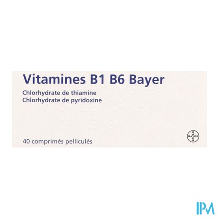 vignette VIT B1 B6 BAYER CPR 40