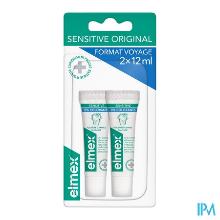 vignette ELMEX PATE DENT VOYAGE VERT 2X12ML