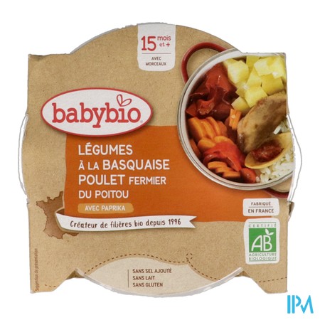 vignette BABYBIO ASS POULET BASQ 260G