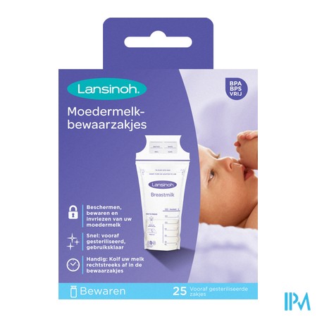vignette LANSINOH SACH CONSERV LAIT MATER25