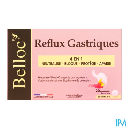 vignette BELLOC REFLUX GASTRIQUES COMPRIMES X20